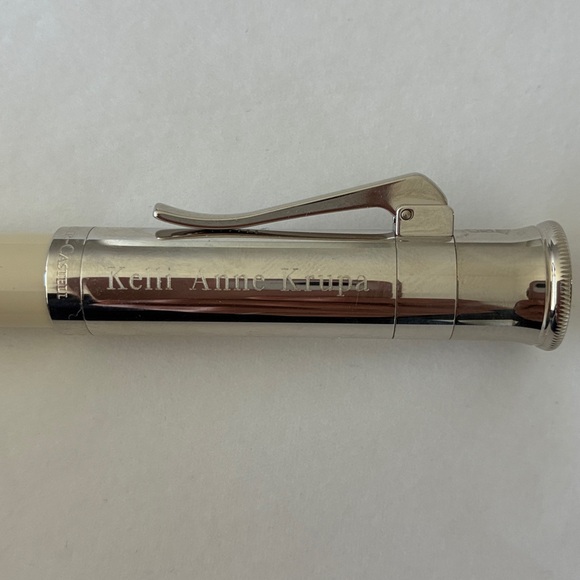 Graf Von Faber-Castell Luxury Ballpoint Pen With Ivory Resin and Chrome - Picture 8 of 10